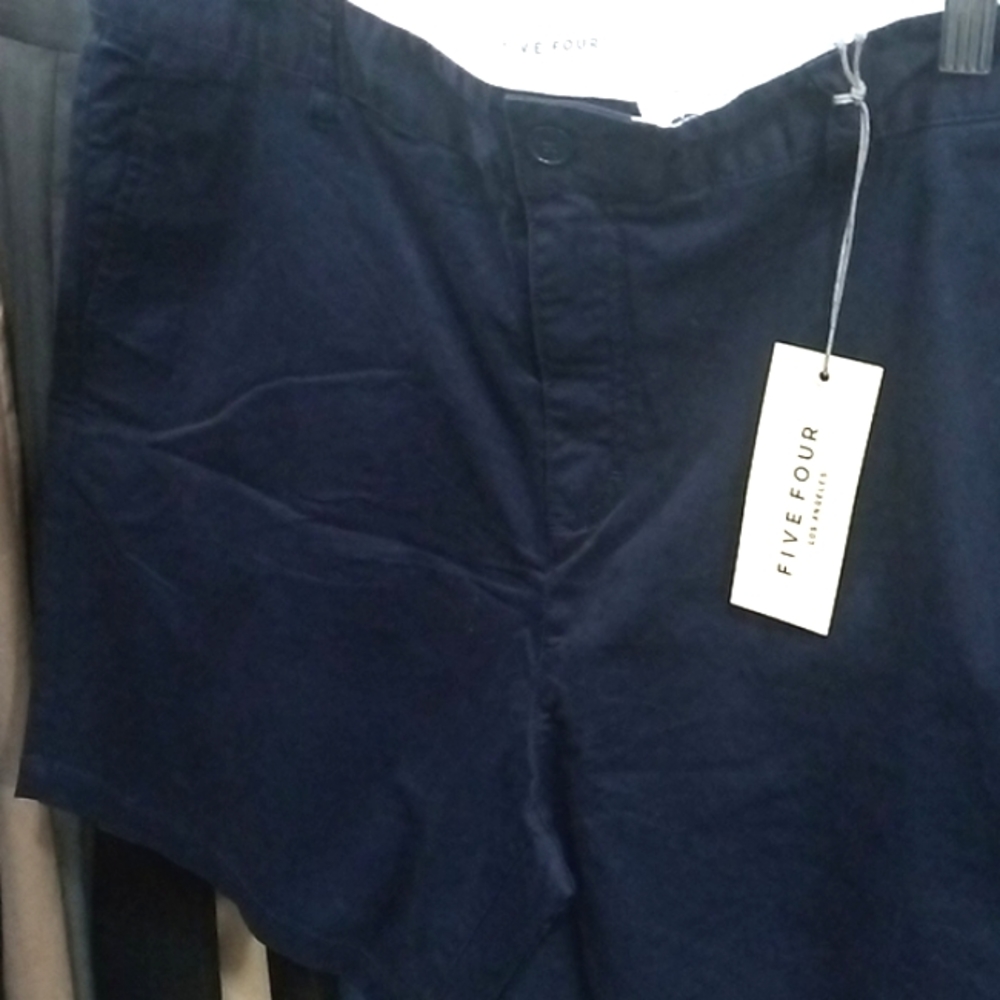 Five Four Flat Front Navy Chino Shorts Size 36 NWT